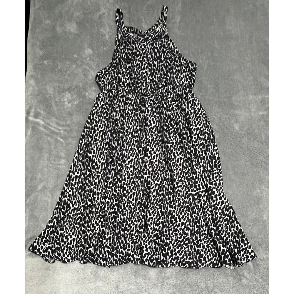 Torrid Leopard Print Smocked Halter Midi Dress Retro Chic Plus Size 00 - Picture 3 of 7